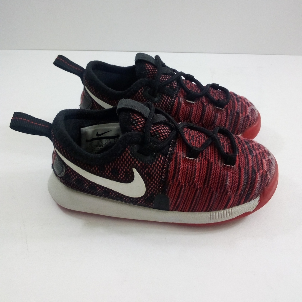 Nike KD 9 Baby & Toddler 7C Black Red Basketball Shoes 855910-610